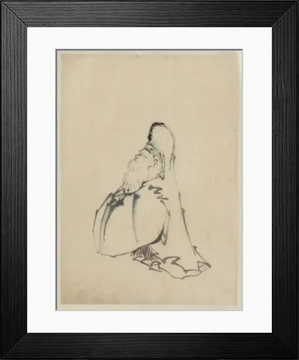 Framed Print : Fukurokuju, the god of wisdom, wealth, long life, and happin Framed Print : Fukurokuju, the god of wisdom, wealth, long life, and happin