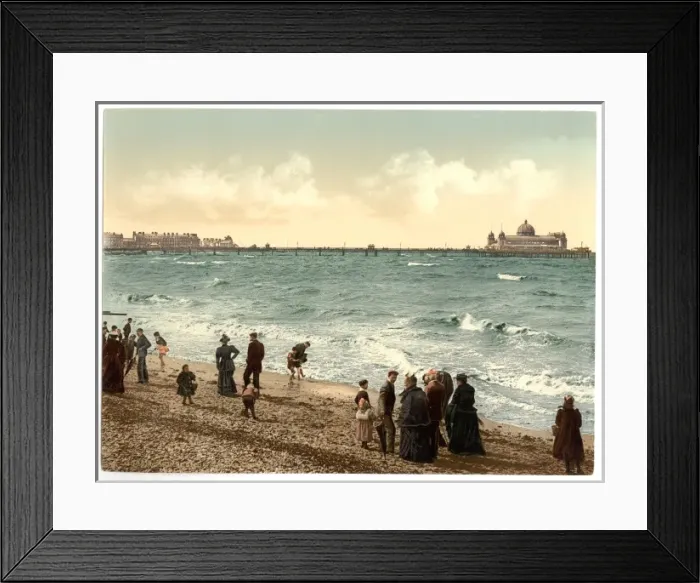 Framed Print : West End Pier, Morecambe, England Framed Print : West End Pier, Morecambe, England