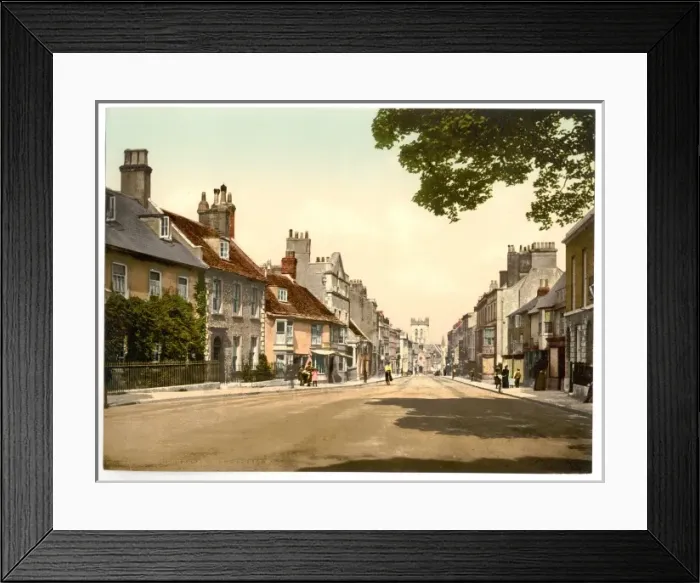Framed Print : High Street West, Dorchester, England Framed Print : High Street West, Dorchester, England