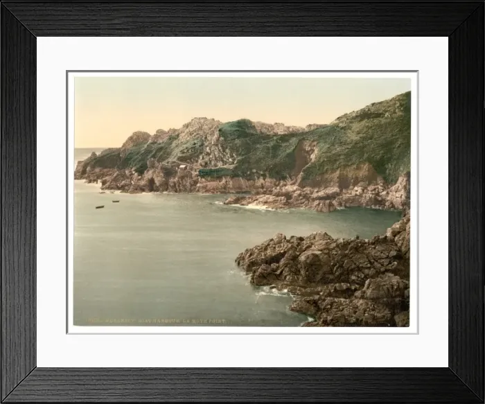 Framed Print : Guernsey, boat harbor, La Maye Point, Channel Islands, Engla Framed Print : Guernsey, boat harbor, La Maye Point, Channel Islands, Engla