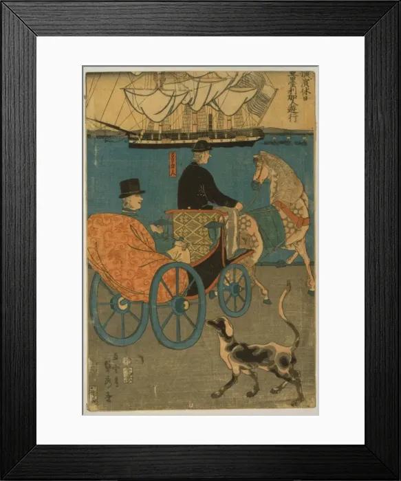 Framed Print : Americans enjoying Sunday in Yokohama Framed Print : Americans enjoying Sunday in Yokohama