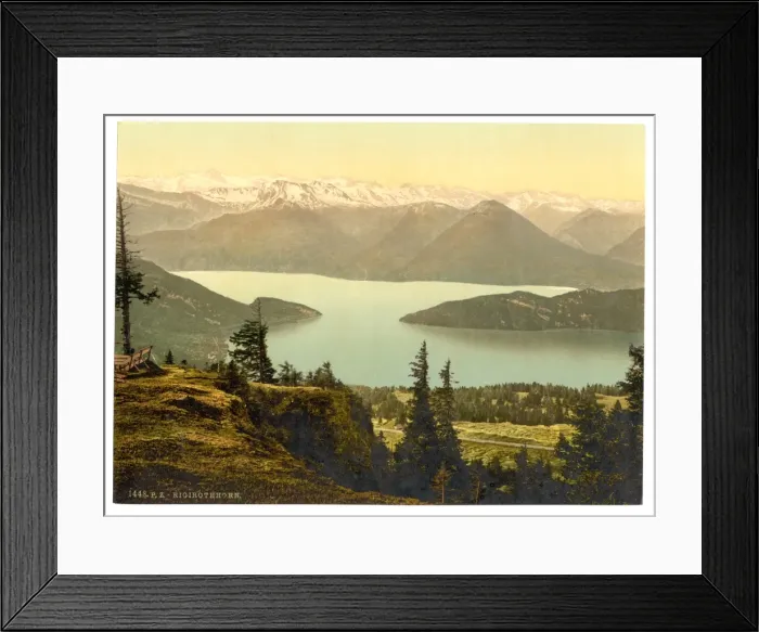 Framed Print : Rigi Rothhorn, view of Vitznau and the Alps, Rigi, Switzerla Framed Print : Rigi Rothhorn, view of Vitznau and the Alps, Rigi, Switzerla