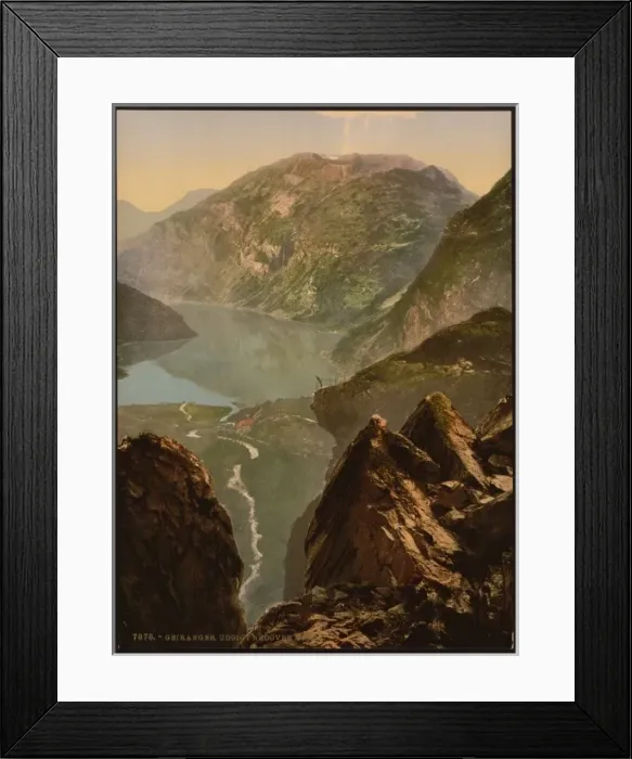 Framed Print : General view towards Merok, Geiranger Fjord, Norway Framed Print : General view towards Merok, Geiranger Fjord, Norway