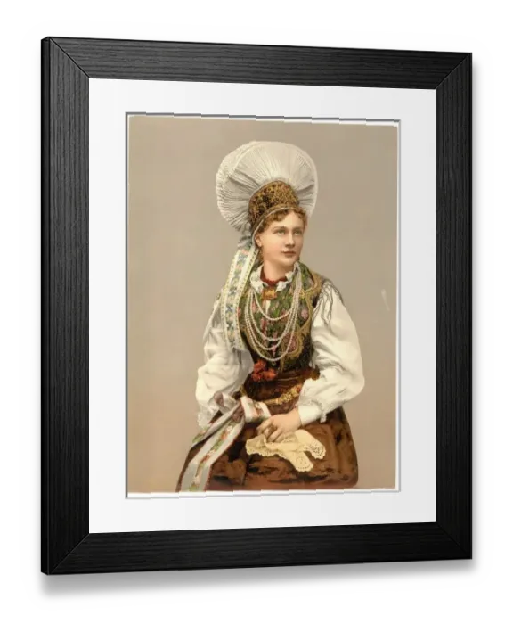 Framed Print : Girls in native costume, Carniola, Austro-Hungary Framed Print : Girls in native costume, Carniola, Austro-Hungary
