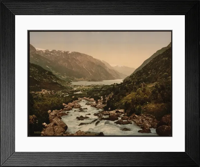 Framed Print : General view towards Odde (i. e. Odda), Hardanger Fjord, Norw Framed Print : General view towards Odde (i. e. Odda), Hardanger Fjord, Norw