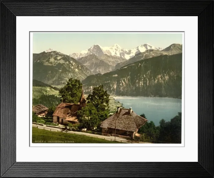 Framed Print : Beatenburg (i. e. Beatenberg), the church, Bernese Oberland Framed Print : Beatenburg (i. e. Beatenberg), the church, Bernese Oberland