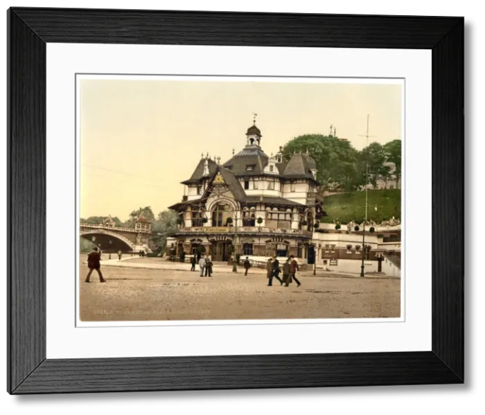 Framed Print : Farhouse, seewarte and Karsten-Miles Bridge, Hamburg, German Framed Print : Farhouse, seewarte and Karsten-Miles Bridge, Hamburg, German