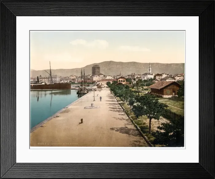 Framed Print : Spalato, the docks, Dalmatia, Austro-Hungary Framed Print : Spalato, the docks, Dalmatia, Austro-Hungary