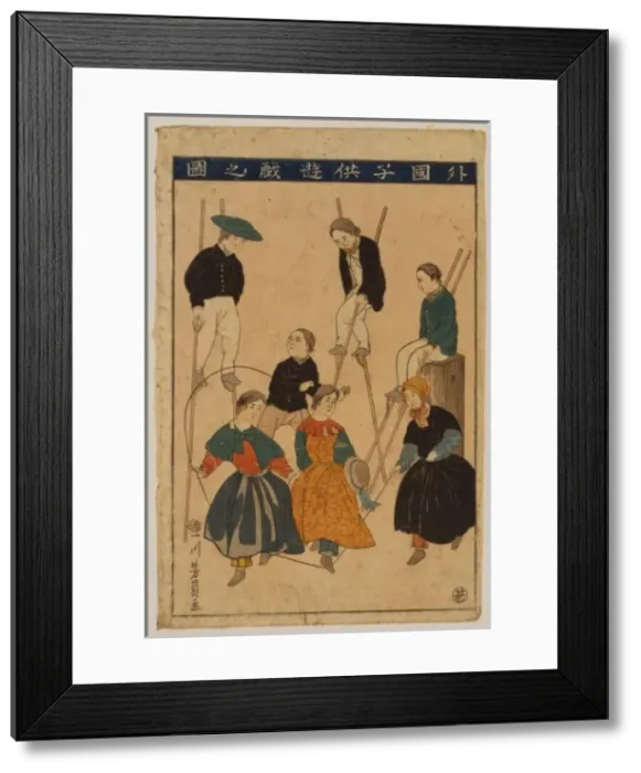 Framed Print : Foreign boys and girls at play Framed Print : Foreign boys and girls at play