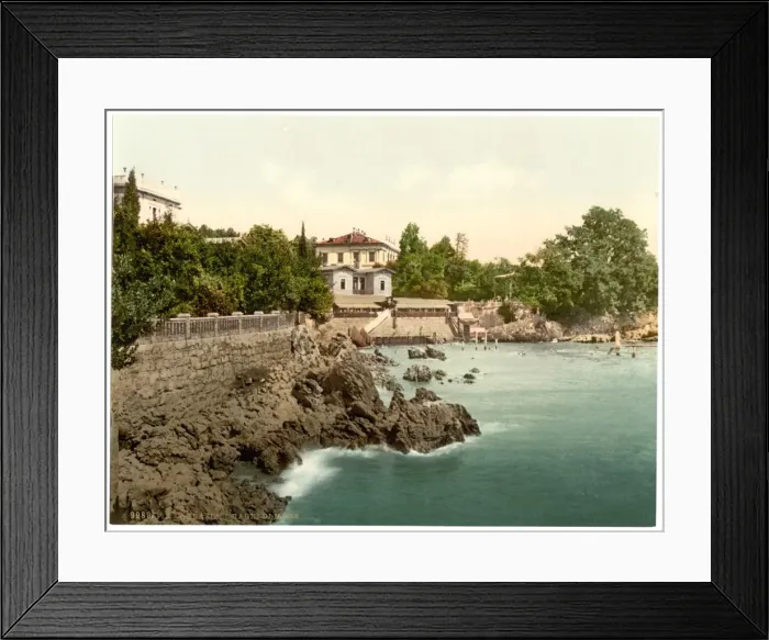 Framed Print : Abbazia, the baths near the lake, Istria, Austro-Hungary Framed Print : Abbazia, the baths near the lake, Istria, Austro-Hungary