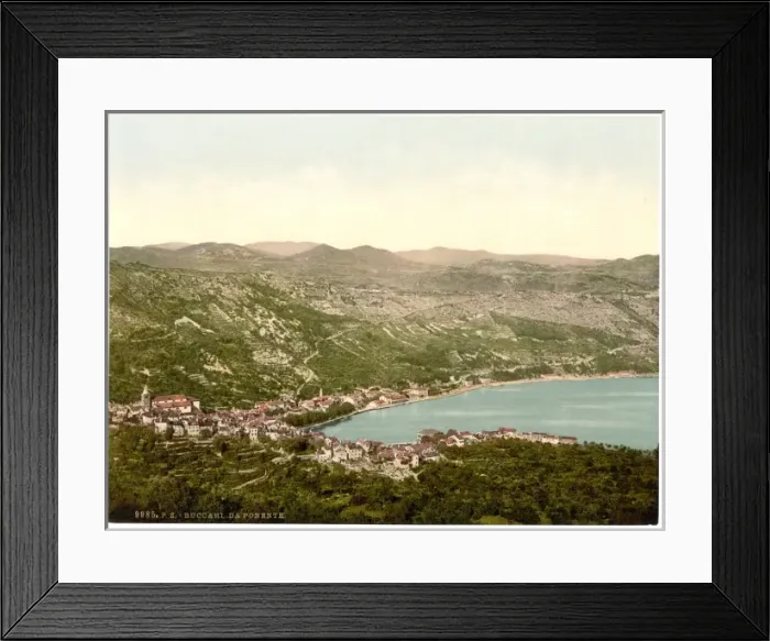 Framed Print : Bucarri (i. e. Buccari), from the west, Croatia, Austro-Hung Framed Print : Bucarri (i. e. Buccari), from the west, Croatia, Austro-Hung