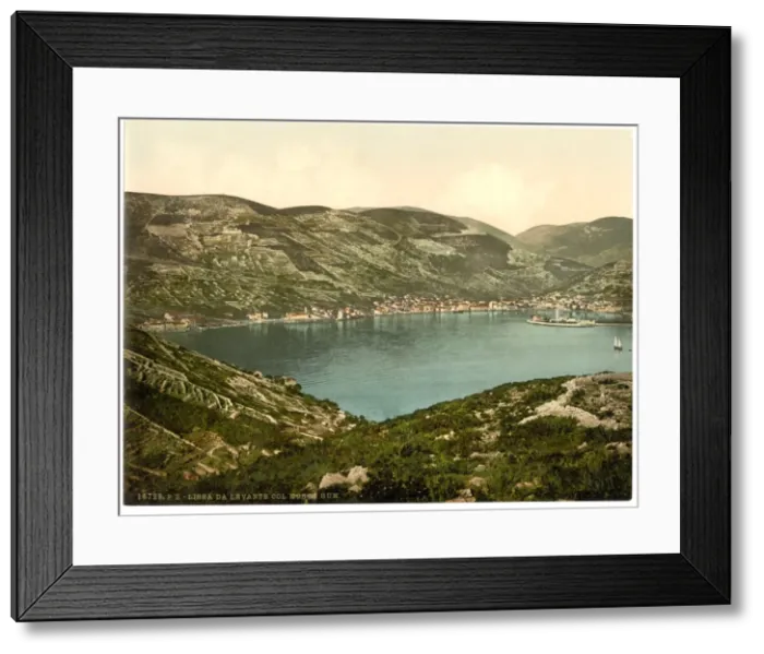 Framed Print : Lissa, from the east and Mount Hum, Dalmatia, Austro-Hungary Framed Print : Lissa, from the east and Mount Hum, Dalmatia, Austro-Hungary