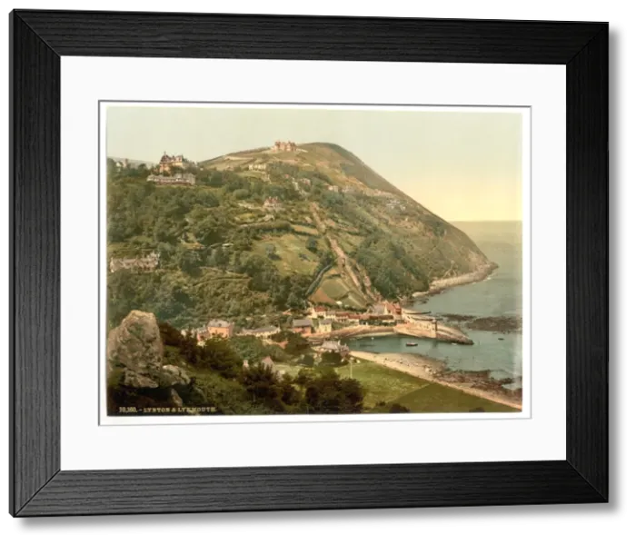 Framed Print : General view, Lynton and Lynmouth, England Framed Print : General view, Lynton and Lynmouth, England