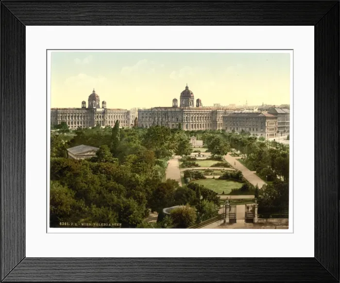Framed Print : The public garden, Vienna, Austro-Hungary Framed Print : The public garden, Vienna, Austro-Hungary