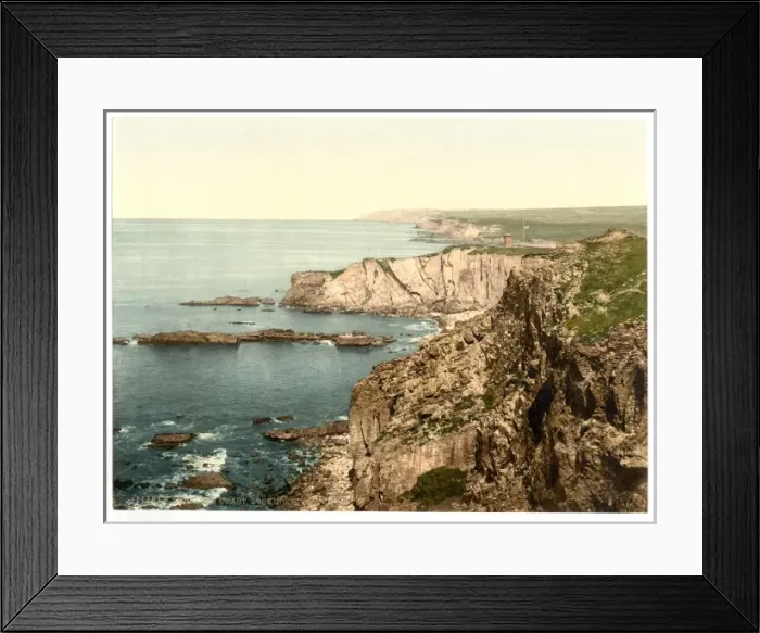 Framed Print : Bude, the coast looking N. E. Cornwall, England Framed Print : Bude, the coast looking N. E. Cornwall, England