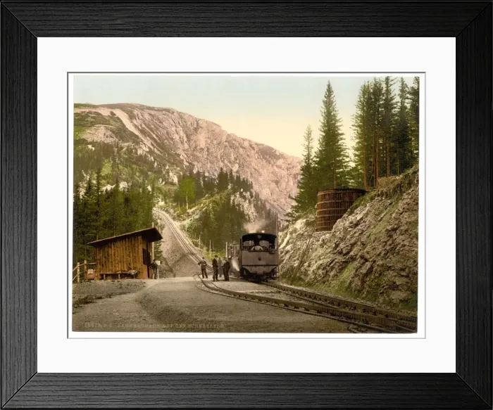 Framed Print : Cog railroad up the Schneeberg, Lower Austria, Austro-Hungar Framed Print : Cog railroad up the Schneeberg, Lower Austria, Austro-Hungar