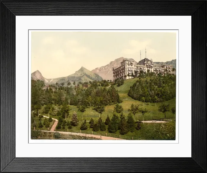Framed Print : Rochers de Naye, and Dent de Jaman, and Hotel de Caux, Genev Framed Print : Rochers de Naye, and Dent de Jaman, and Hotel de Caux, Genev