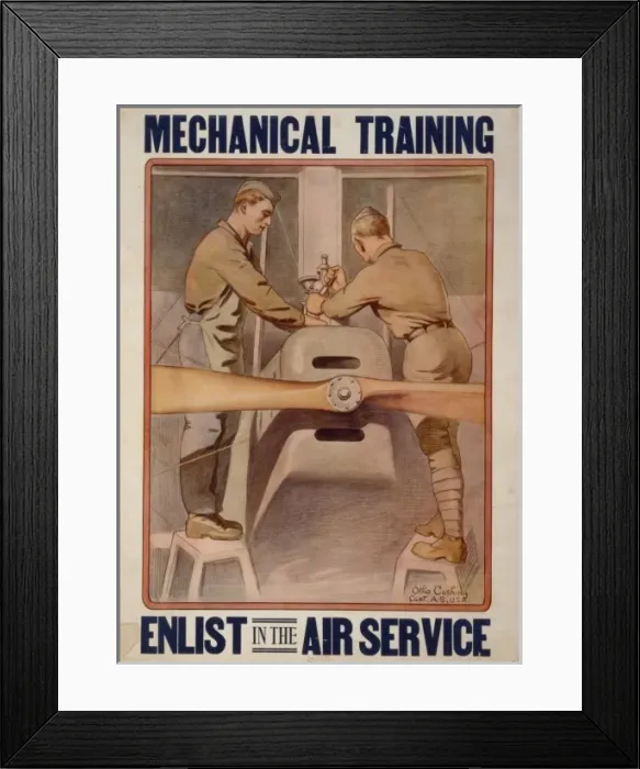Framed Print : Mechanical training - Enlist in the Air Service Framed Print : Mechanical training - Enlist in the Air Service