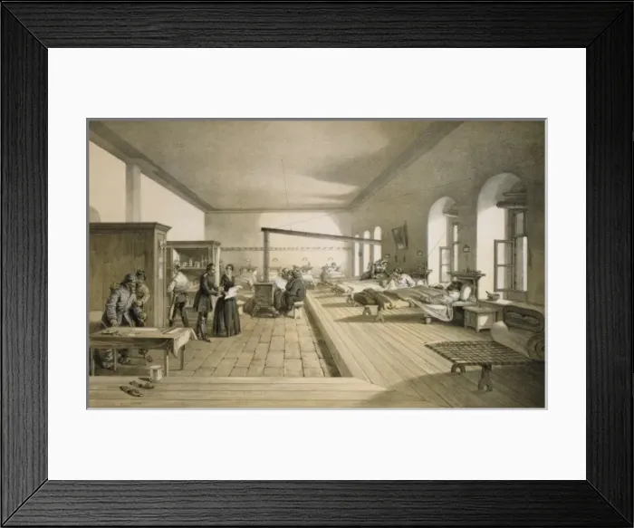Framed Print : One of the wards of the hospital at Scutari Framed Print : One of the wards of the hospital at Scutari