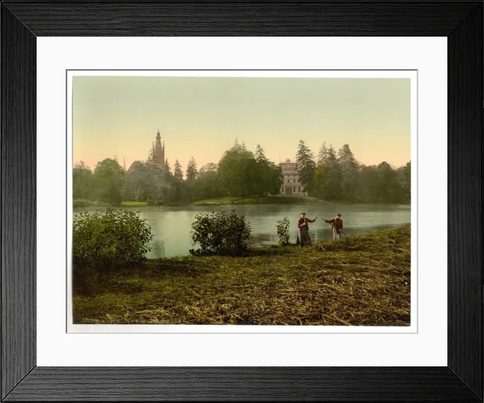 Framed Print : Worlitz Castle and lake, park of Worlitz, Anhalt, Germany Framed Print : Worlitz Castle and lake, park of Worlitz, Anhalt, Germany