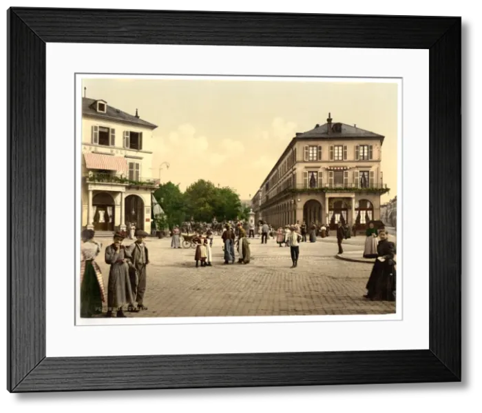 Framed Print : Place du Quartier Neff, Mulhausen, Alsace Lorraine, Germany Framed Print : Place du Quartier Neff, Mulhausen, Alsace Lorraine, Germany
