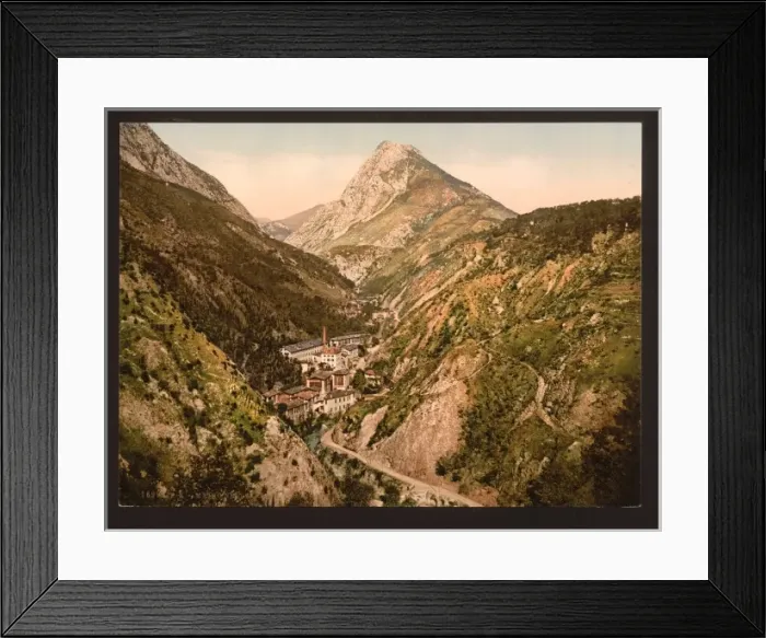 Framed Print : Toscolana (i. e. Toscolano) Valley at Maino, general view, La Framed Print : Toscolana (i. e. Toscolano) Valley at Maino, general view, La
