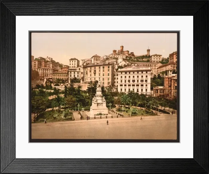 Framed Print : Piazza Acquaverde (Green Water Plaza), Genoa, Italy Framed Print : Piazza Acquaverde (Green Water Plaza), Genoa, Italy