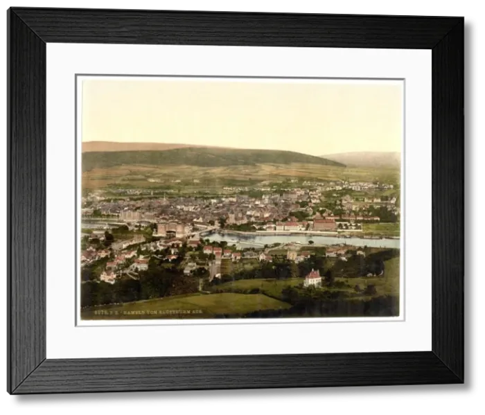 Framed Print : General view, Hameln, Hanover, Germany Framed Print : General view, Hameln, Hanover, Germany