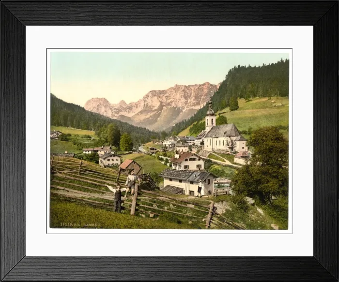 Framed Print : Ramsau, general view, Upper Bavaria, Germany Framed Print : Ramsau, general view, Upper Bavaria, Germany