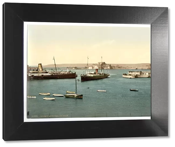 Jersey, arrival of boats, St. Heliers, Channel Islands, Engl