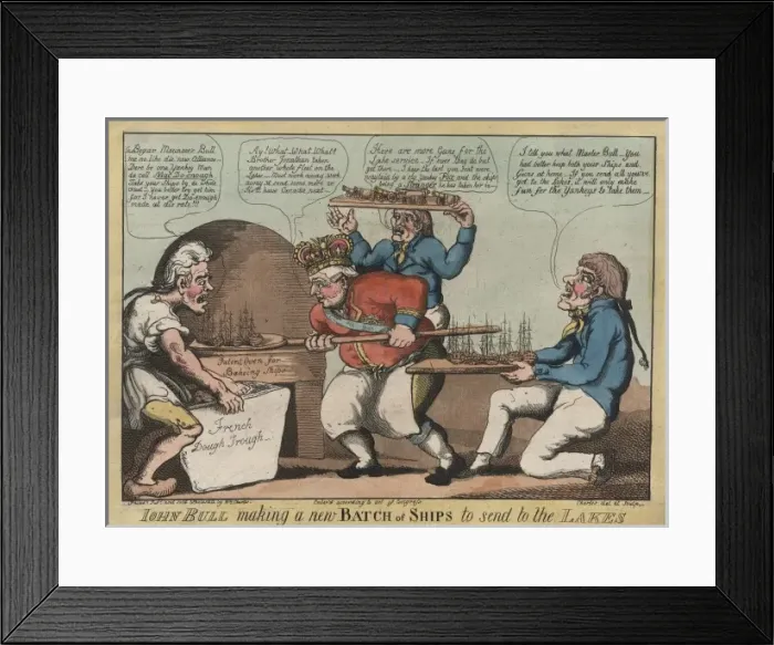 Framed Print : John Bull making a new batch of ships to send to the lakes Framed Print : John Bull making a new batch of ships to send to the lakes
