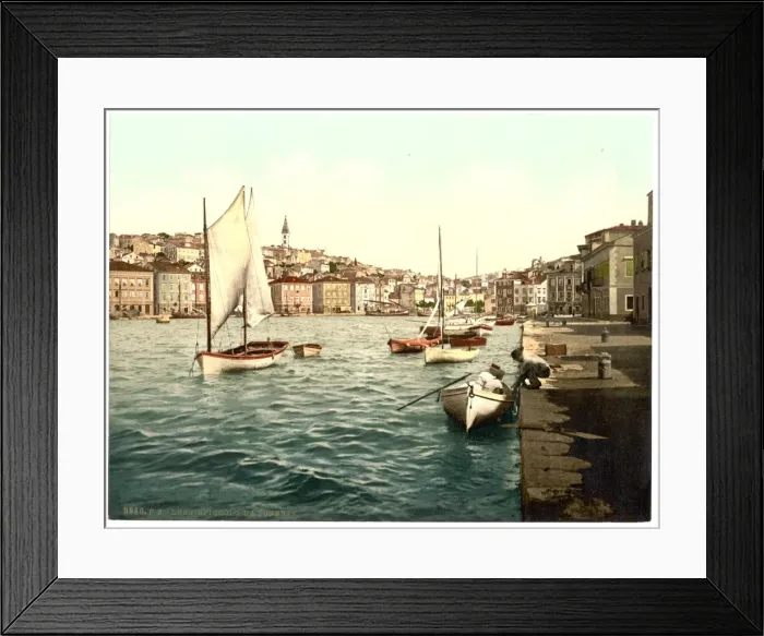 Framed Print : Lussin-Piccolo (i. e, Lussinpiccolo), from the west, Istria Framed Print : Lussin-Piccolo (i. e, Lussinpiccolo), from the west, Istria