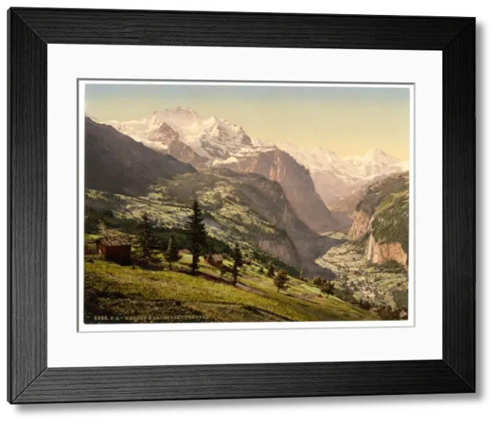 Framed Print : Lauterbrunnen Valley and Wengen, Bernese Oberland, Switzerla Framed Print : Lauterbrunnen Valley and Wengen, Bernese Oberland, Switzerla