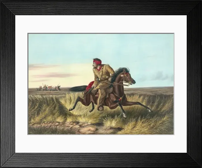 Framed Print : The prairie hunter: one rubbed out Framed Print : The prairie hunter: one rubbed out