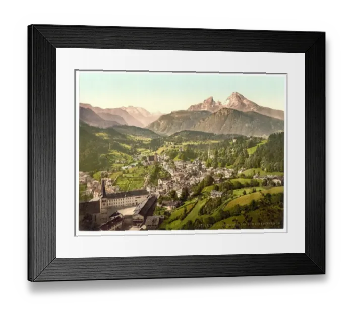 Framed Print : Berchtesgaden from Lochstein, Upper Bavaria, Germany Framed Print : Berchtesgaden from Lochstein, Upper Bavaria, Germany