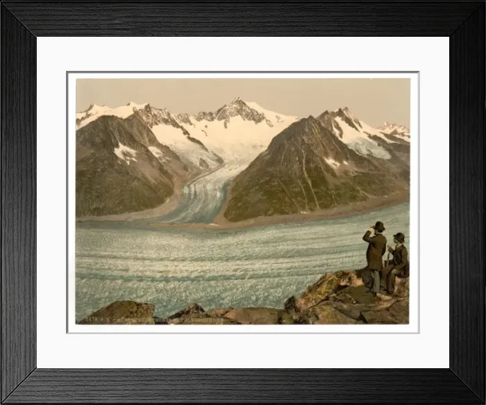 Framed Print : Eggishorn, Grand Aletsch Glacier, with Aletschhorn, Valais Framed Print : Eggishorn, Grand Aletsch Glacier, with Aletschhorn, Valais