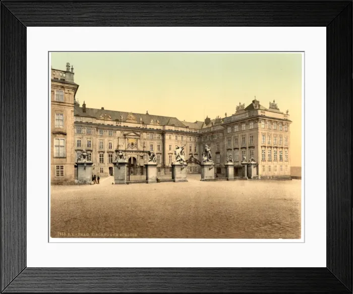 Framed Print : Entrance to castle, Prague, Bohemia, Austro-Hungary Framed Print : Entrance to castle, Prague, Bohemia, Austro-Hungary