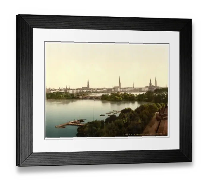 Framed Print : Lombards Bridge, Hamburg, Germany Framed Print : Lombards Bridge, Hamburg, Germany