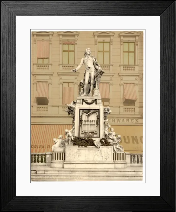 Framed Print : Mozart Monument, Vienna, Austro-Hungary Framed Print : Mozart Monument, Vienna, Austro-Hungary