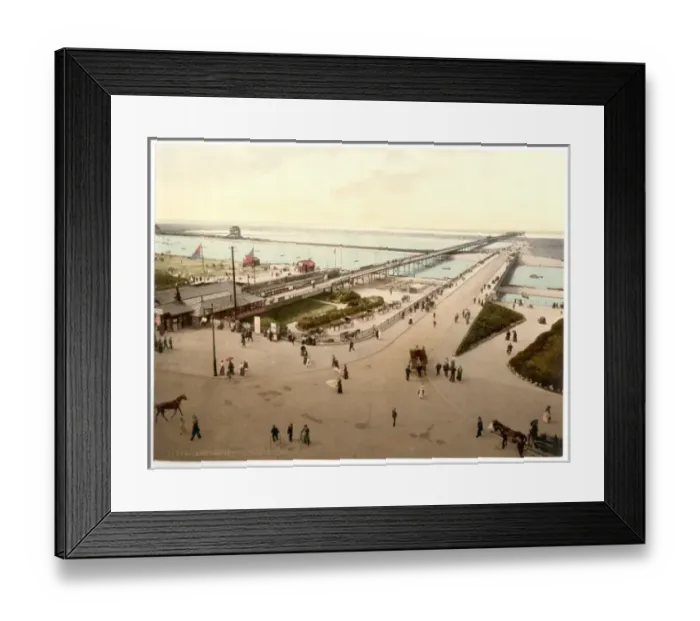 Framed Print : Pier and bridge, Southport, England Framed Print : Pier and bridge, Southport, England