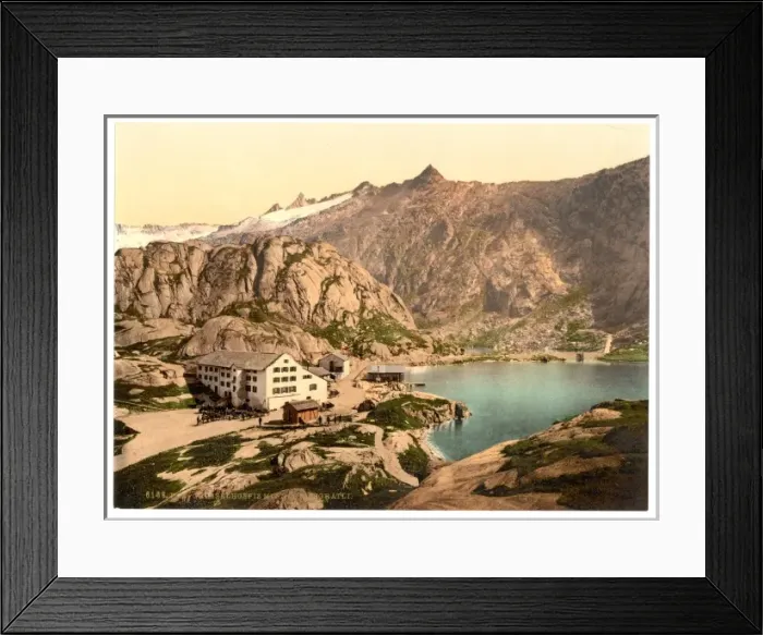 Framed Print : Grimselstrasse, the hospice, Bernese Oberland, Switzerland Framed Print : Grimselstrasse, the hospice, Bernese Oberland, Switzerland
