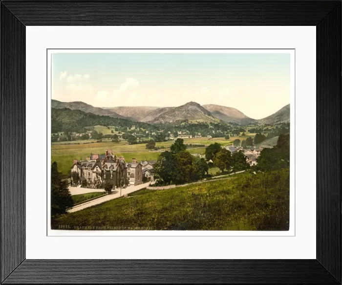 Framed Print : Grasmere, from Prince of Wales Hotel, Lake District, England Framed Print : Grasmere, from Prince of Wales Hotel, Lake District, England