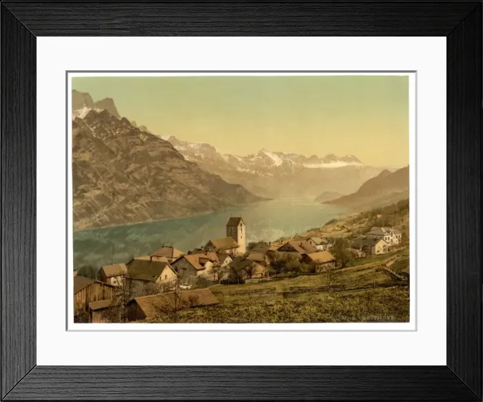 Framed Print : Obstalden, general view, Switzerland Framed Print : Obstalden, general view, Switzerland