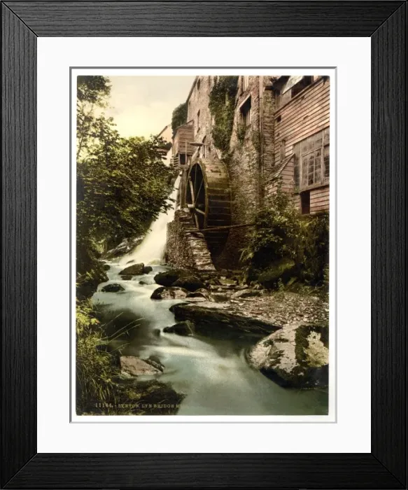 Framed Print : Lyn. Mill, East Lyn, Lynton and Lynmouth, England Framed Print : Lyn. Mill, East Lyn, Lynton and Lynmouth, England
