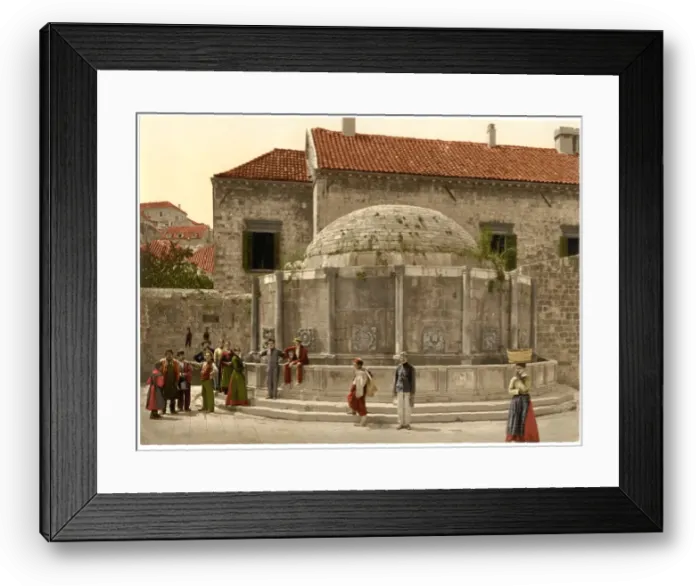 Framed Print : Ragusa, Onofrio Fountain, Dalmatia, Austro-Hungary Framed Print : Ragusa, Onofrio Fountain, Dalmatia, Austro-Hungary