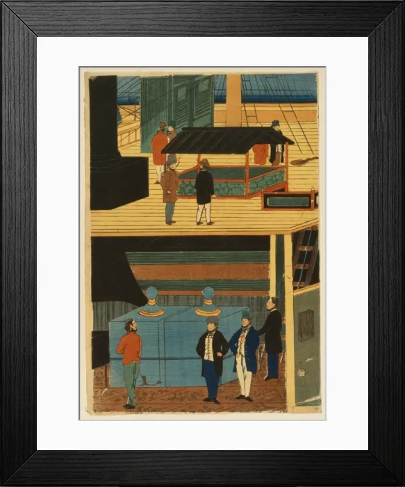 Framed Print : Interior of an American steamship Framed Print : Interior of an American steamship