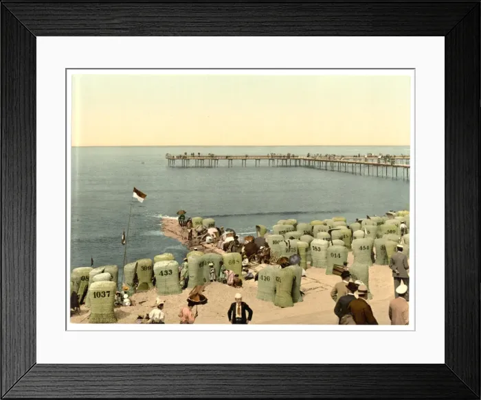 Framed Print : Life on the sands, the pier, Norderney, Germany Framed Print : Life on the sands, the pier, Norderney, Germany