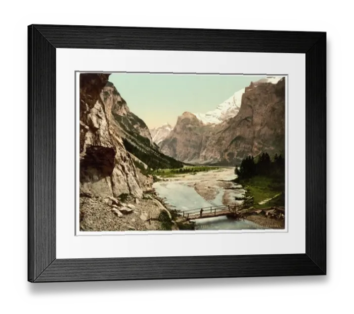 Framed Print : Gemmi, Gasthernthal, Bernese Oberland, Switzerland