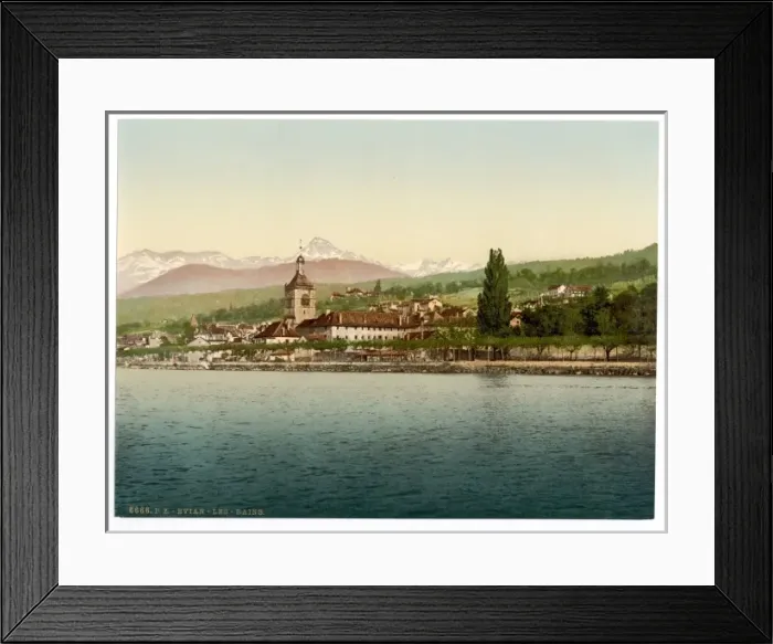 Framed Print : Evian-les-Bains, Geneva Lake, Switzerland (i. e. France) Framed Print : Evian-les-Bains, Geneva Lake, Switzerland (i. e. France)