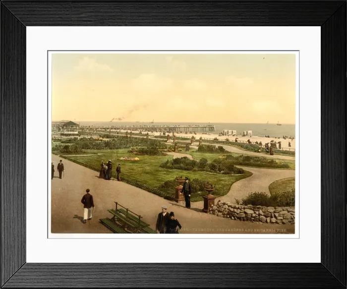 Framed Print : The beach, gardens and jetty, Yarmouth, England Framed Print : The beach, gardens and jetty, Yarmouth, England